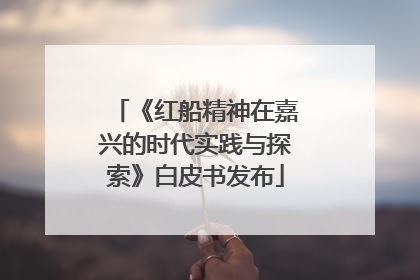 《红船精神在嘉兴的时代实践与探索》白皮书发布