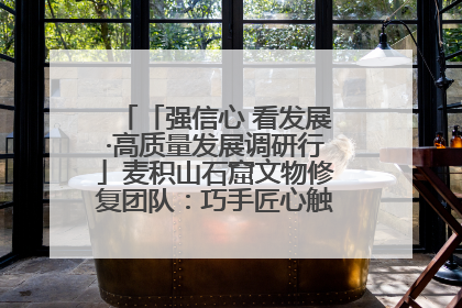 「强信心 看发展·高质量发展调研行」麦积山石窟文物修复团队：巧手匠心触摸“光阴的故事”