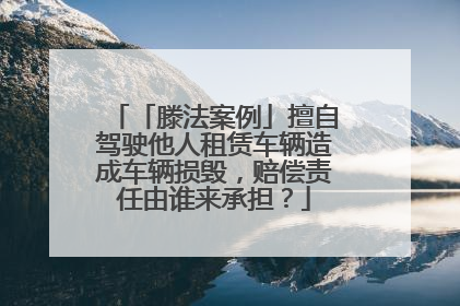 「滕法案例」擅自驾驶他人租赁车辆造成车辆损毁，赔偿责任由谁来承担？