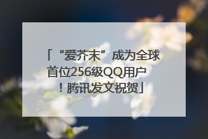 “爱芥末”成为全球首位256级QQ用户！腾讯发文祝贺