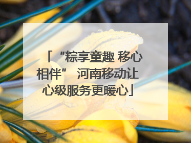 “粽享童趣 移心相伴” 河南移动让心级服务更暖心