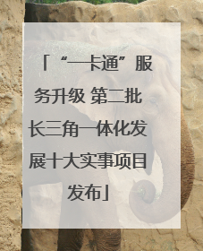 “一卡通”服务升级 第二批长三角一体化发展十大实事项目发布