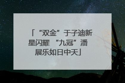“双金”于子迪新星闪耀 “九冠”潘展乐如日中天