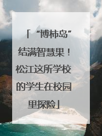 “博柿岛”结满智慧果！松江这所学校的学生在校园里探险