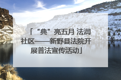 “典”亮五月 法润社区——新野县法院开展普法宣传活动