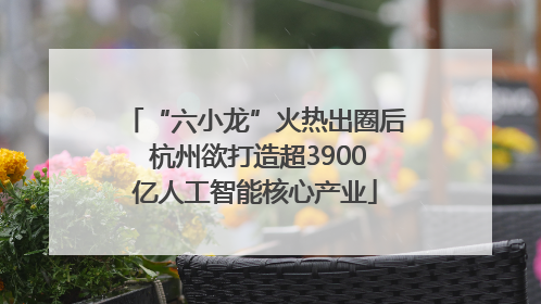 “六小龙”火热出圈后 杭州欲打造超3900亿人工智能核心产业