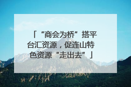 “商会为桥”搭平台汇资源，促连山特色资源“走出去”