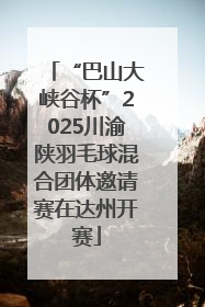 “巴山大峡谷杯”2025川渝陕羽毛球混合团体邀请赛在达州开赛