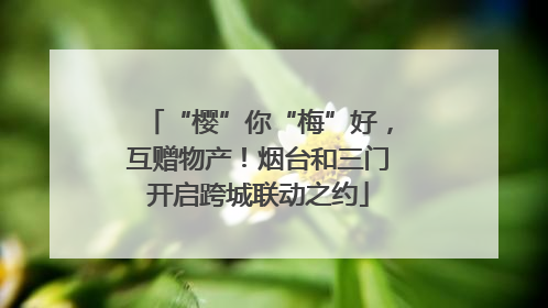 “樱”你“梅”好，互赠物产！烟台和三门开启跨城联动之约