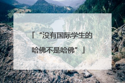 “没有国际学生的哈佛不是哈佛”