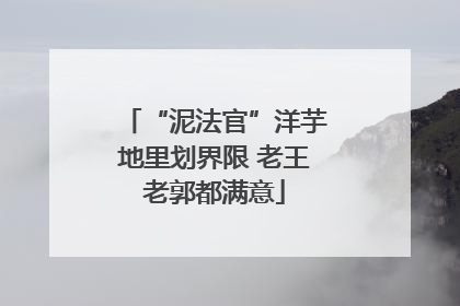 “泥法官”洋芋地里划界限 老王老郭都满意