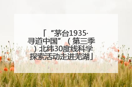 “茅台1935·寻道中国”（第三季）北纬30度线科学探索活动走进芜湖