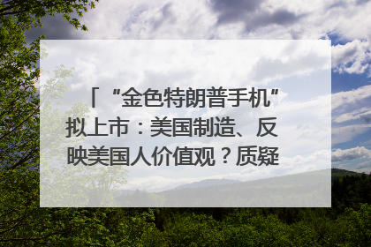 “金色特朗普手机”拟上市：美国制造、反映美国人价值观？质疑者：像天方夜谭