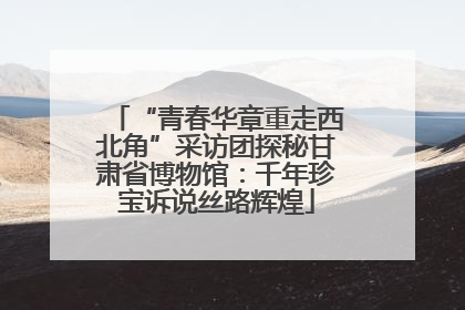 “青春华章重走西北角”采访团探秘甘肃省博物馆：千年珍宝诉说丝路辉煌
