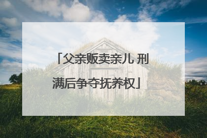 父亲贩卖亲儿 刑满后争夺抚养权