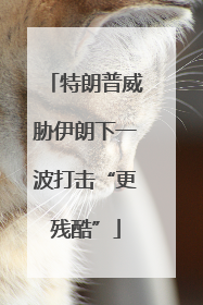 特朗普威胁伊朗下一波打击“更残酷”