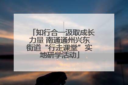 知行合一汲取成长力量 南通通州兴东街道“行走课堂”实地研学活动