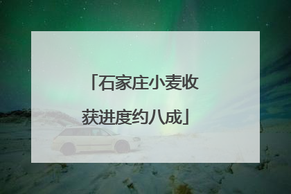 石家庄小麦收获进度约八成