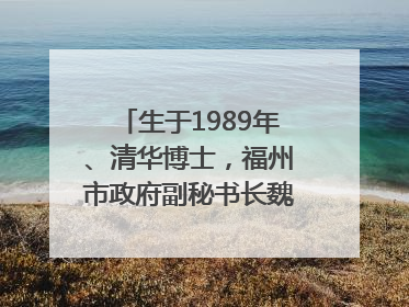生于1989年、清华博士，福州市政府副秘书长魏志谋拟提拔