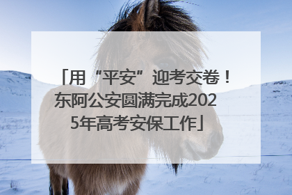 用“平安”迎考交卷！东阿公安圆满完成2025年高考安保工作