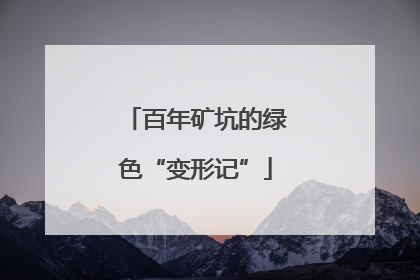 百年矿坑的绿色“变形记”