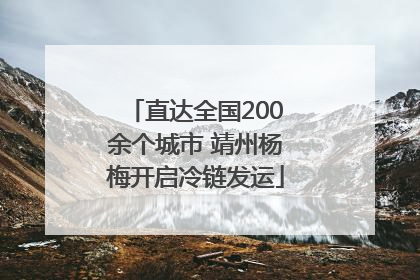 直达全国200余个城市 靖州杨梅开启冷链发运