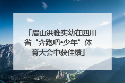眉山洪雅实幼在四川省“奔跑吧•少年”体育大会中获佳绩