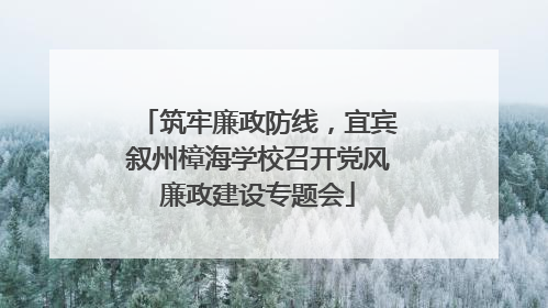 筑牢廉政防线，宜宾叙州樟海学校召开党风廉政建设专题会