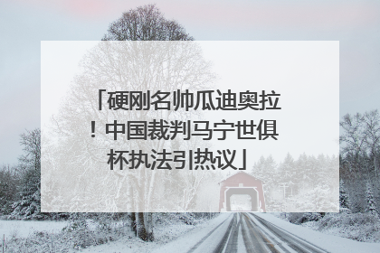 硬刚名帅瓜迪奥拉！中国裁判马宁世俱杯执法引热议