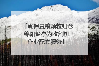 确保夏粮颗粒归仓 绵阳盐亭为收割机作业配套服务