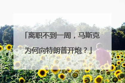 离职不到一周，马斯克为何向特朗普开炮？