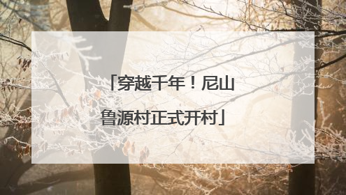 穿越千年！尼山鲁源村正式开村