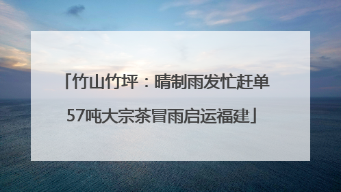竹山竹坪：晴制雨发忙赶单 57吨大宗茶冒雨启运福建