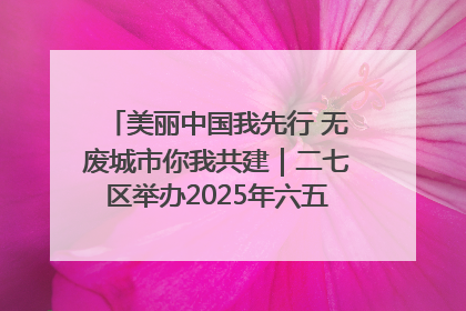 美丽中国我先行 无废城市你我共建｜二七区举办2025年六五环境日主题宣传活动