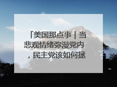 美国那点事｜当悲观情绪弥漫党内，民主党该如何拯救自己？