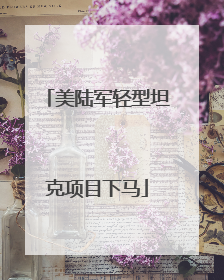 美陆军轻型坦克项目下马