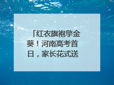 红衣旗袍擎金葵！河南高考首日，家长花式送考藏满爱与盼