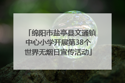 绵阳市盐亭县文通镇中心小学开展第38个世界无烟日宣传活动