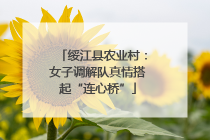 绥江县农业村：女子调解队真情搭起“连心桥”