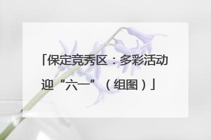 保定竞秀区：多彩活动迎“六一”（组图）