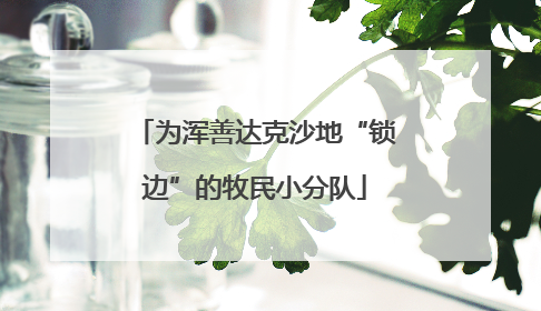 为浑善达克沙地“锁边”的牧民小分队