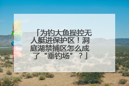 为钓大鱼操控无人艇进保护区！洞庭湖禁捕区怎么成了“垂钓场”？