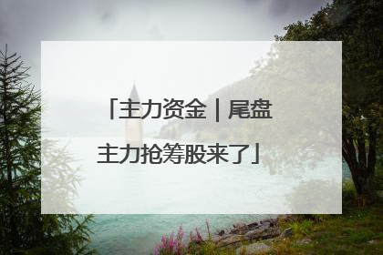 主力资金｜尾盘主力抢筹股来了
