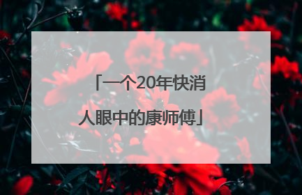 一个20年快消人眼中的康师傅