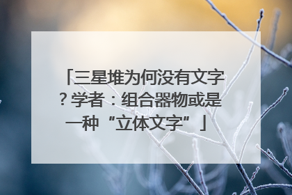 三星堆为何没有文字？学者：组合器物或是一种“立体文字”