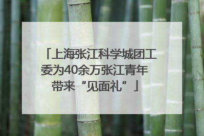 上海张江科学城团工委为40余万张江青年带来“见面礼”