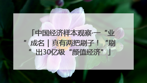 中国经济样本观察·一“业”成名｜真有两把刷子！“刷”出30亿级“颜值经济”