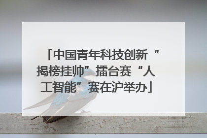 中国青年科技创新“揭榜挂帅”擂台赛“人工智能”赛在沪举办