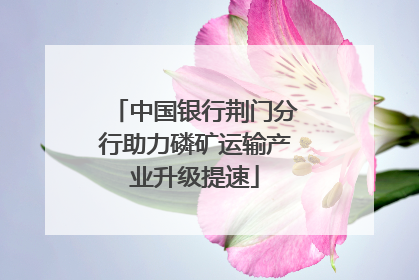 中国银行荆门分行助力磷矿运输产业升级提速