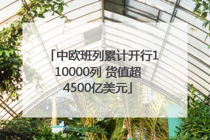 中欧班列累计开行110000列 货值超4500亿美元